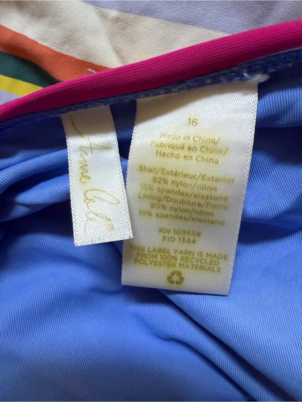 Anne Cole One-Piece Swimsuit Size 16 - Picture 3 of 4